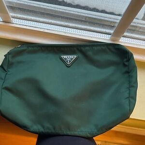Prada Dark Green Cosmetic Bag